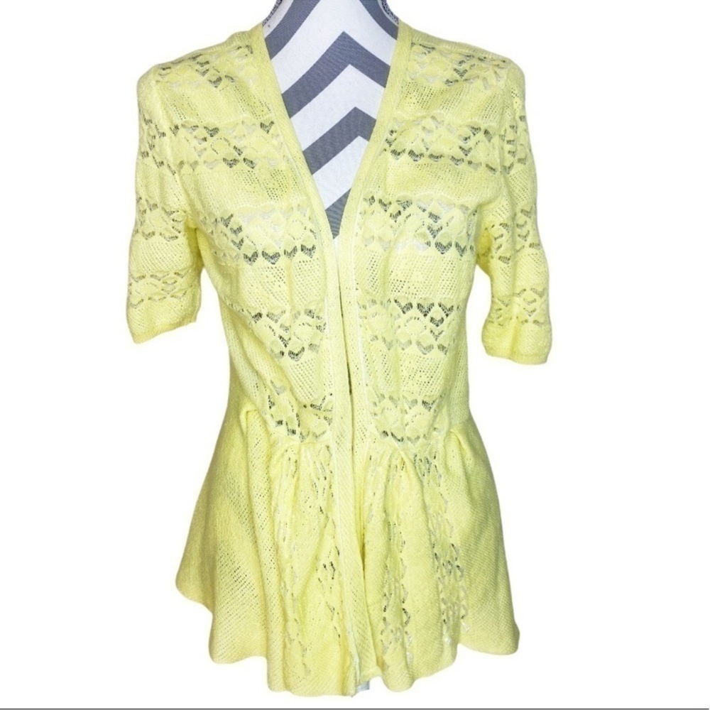 ANTHROPOLOGIE Hearts Knit Cardigan Size Medium